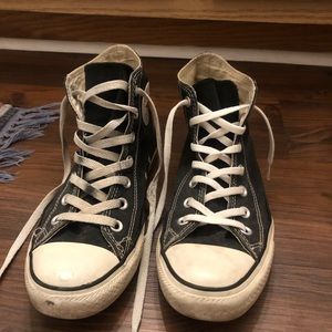 Black high top converse